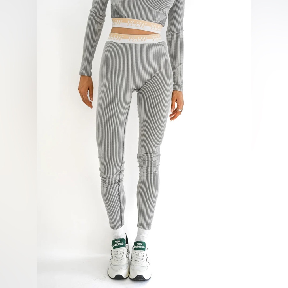 Cora Ribbed Leggings - Neutral